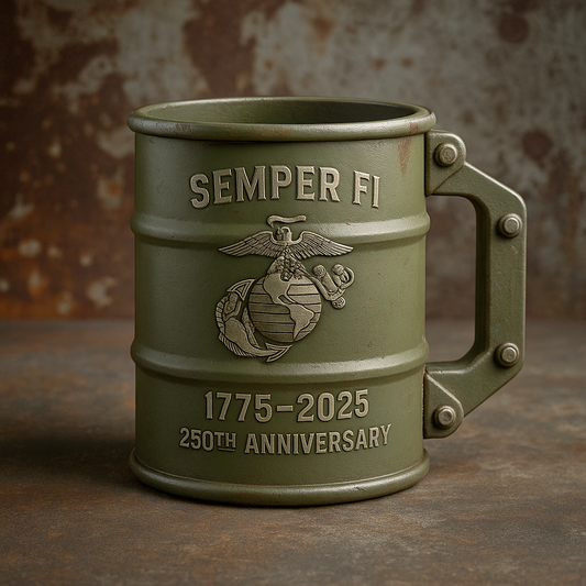 Handmade 250th Anniversary Oil Barrel Mug